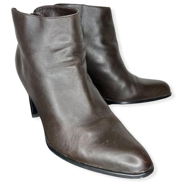 Apostrophe Rory‎ Leather Heeled Booties - Picture 1 of 10